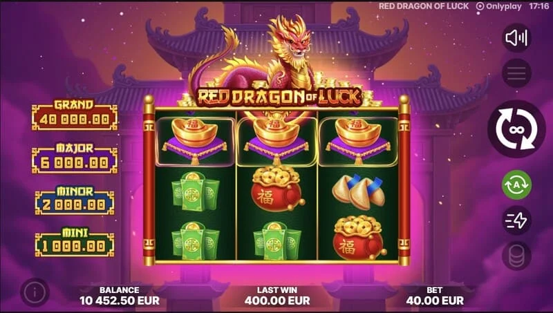 Red Dragon of Luck - pagsisimula ng Bonus Coin Game feature